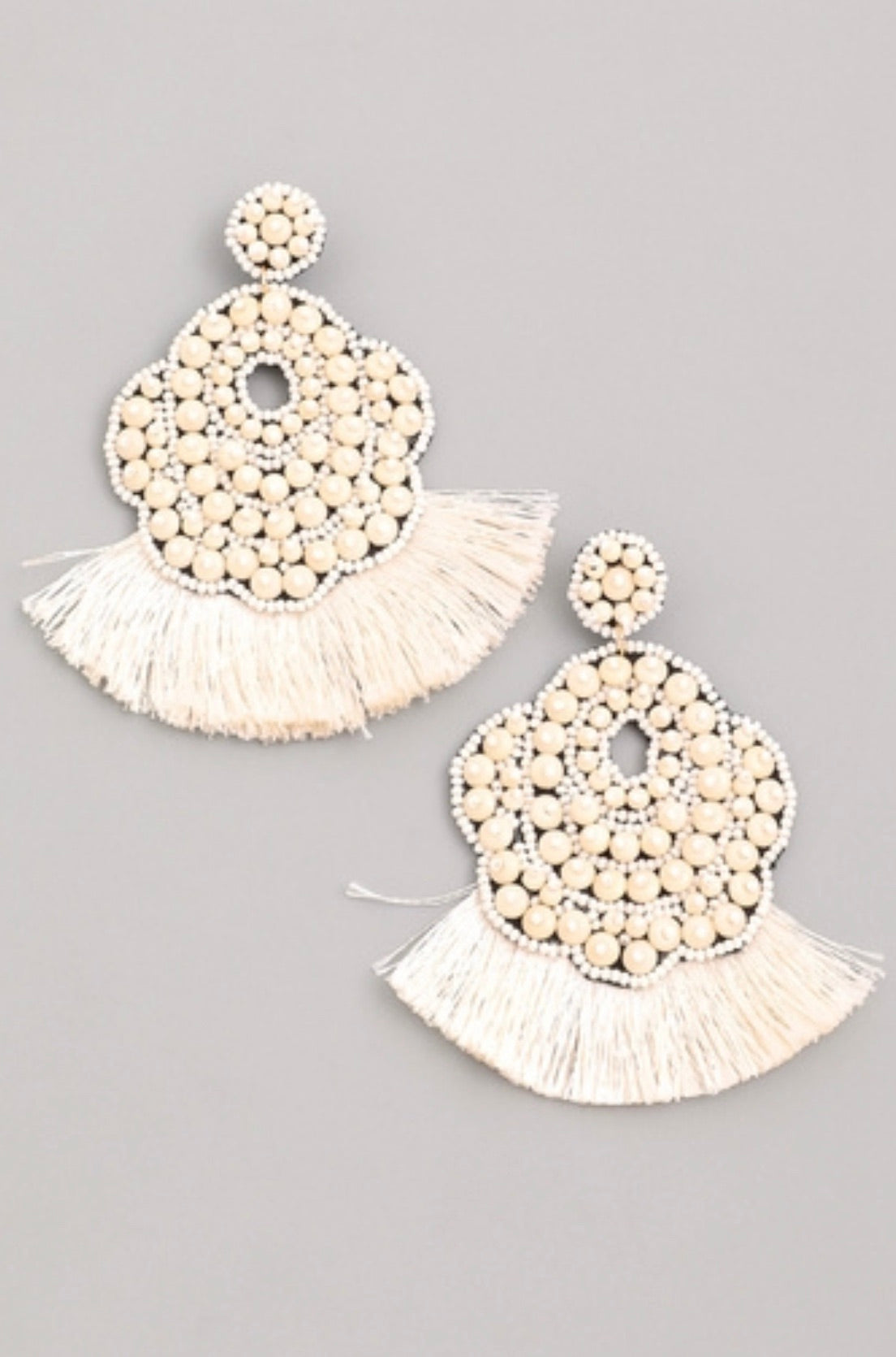 Carmen Beaded Floral Fan Earring