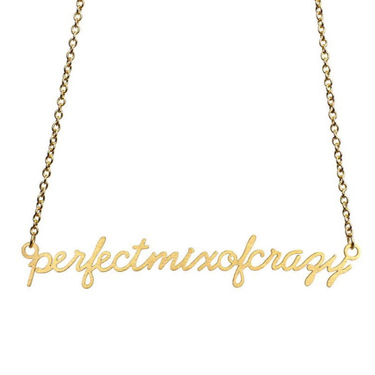 Perfect Mix of Crazy Script Necklace